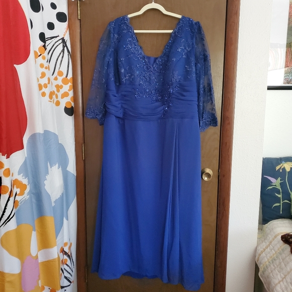 Handmade Dresses & Skirts - Handmade Blue Lace Dress